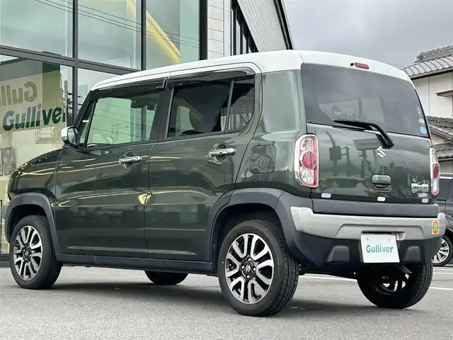 スズキ ハスラー Jスタイル Ⅱ 愛媛県 2017(平29)年 2.7万km クールカーキパールメタリック/ホワイト2トーンルーフ 純正7型ナビ/アイドリングストップ/前席シートヒーター/衝突被害軽減装置/車線逸脱防止装置/ヒートミラー/電格ミラー/純正ドアバイザー/オートライト/純正フロアマット/ETC/シガーソケット/ISOFIX/テレビキャンセラー/ステアリングリモコン/現状サマー(純正AW）(165/60/R15)/BRIDGESTONE NEWNO