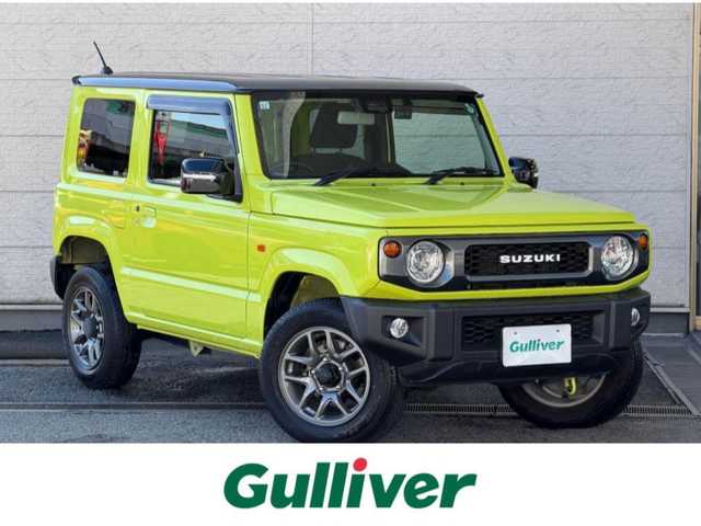 スズキ ジムニー XC 兵庫県 2021(令3)年 1.6万km キネティックイエロー/ブラック パートタイム4WD/社外ナビ(CN-E01WD)/(CD/DVD/SD)/バックカメラ/ETC/衝突軽減ブレーキ/クルーズコントロール/ダウンヒルアシスト/シートヒーター/ステアリングリモコン/電動格納ミラー/スマートキー/純正ドアバイザー/純正フロアマット/純正アルミ16インチ