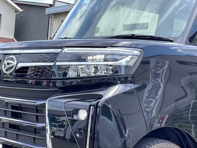 ダイハツ タント カスタム RS 兵庫県 2023(令5)年 2.1万km ブラックマイカメタリック ターボ/純正ナビ/CD/DVD/フルセグTV/Bluetooth/全方位カメラ/純正ドライブレコーダー/スマートアシスト/両側パワースライドドア/LEDヘッドランプ/オートライト/ブラック合皮ハーフレザーシート/運転席/樹種席シートヒーター/格納式シートバックテーブル(運転席/助手席)/スマートキー/エンジンプッシュスタート