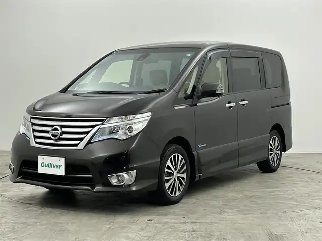 日産 セレナ ハイウェイS G S HV Aセーフ 群馬県 2015(平27)年 7.8万km タイガーアイブラウン 純正８インチナビ　アラウンドビューモニター　エマージェンシーブレーキ　クルーズコントロール　両側パワースライドドア　車線逸脱警報　コーナーセンサー　ＬＥＤヘッドライト　オートライト　ＥＴＣ　禁煙車
