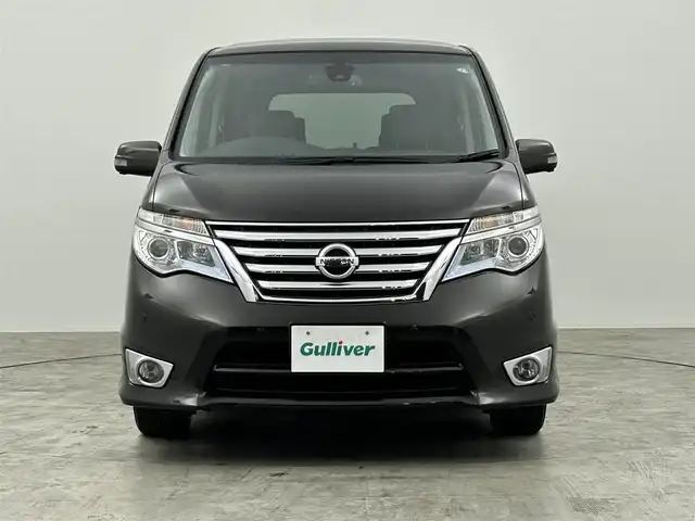 日産 セレナ ハイウェイS G S HV Aセーフ 群馬県 2015(平27)年 7.8万km タイガーアイブラウン 純正８インチナビ　アラウンドビューモニター　エマージェンシーブレーキ　クルーズコントロール　両側パワースライドドア　車線逸脱警報　コーナーセンサー　ＬＥＤヘッドライト　オートライト　ＥＴＣ　禁煙車