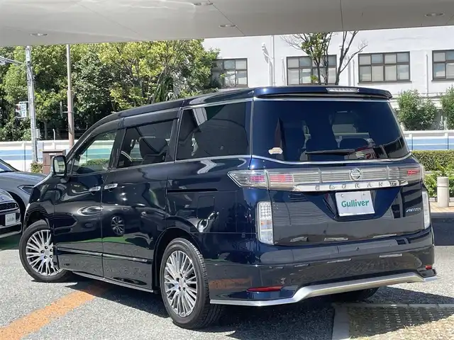 日産 エルグランド オーテック 兵庫県 2021(令3)年 1.9万km ダークブルー 外部検査実施済み//専用ダーククロムフロントグリル//専用フロントプロテクター//専用シグネチャーLED//専用大型リヤスポイラー//専用サイドシルプロテクター//専用バンパーフィニッシャー//専用レザーシート//前席電動/ヒーター/運転席メモリ付//純正10インチメモリーナビ（MM521D-L）//地デジ/DVD/BT//ナビ連動ドライブレーダー//アラウンドビューモニター//純正フリップダウンモニター//両側パワースライドドア//パワーバックドア//ビルトインETC//USBポート//純正18インチAW//前後ソナー//インテリジェントクルーズコントロール//LDW（車線逸脱警報）//インテリジェントLI（車線逸脱防止支援アシスト）//BSW（後側方車両検知警報）//インテリジェントBSI（後側方衝突防止支援システム）//インテリジェントエマージェンシーブレーキ//インテリジェントFCW（前方衝突予測警報）//踏み間違い衝突防止アシスト//RCTA（後退時車両検知警報）//標識検知機能
