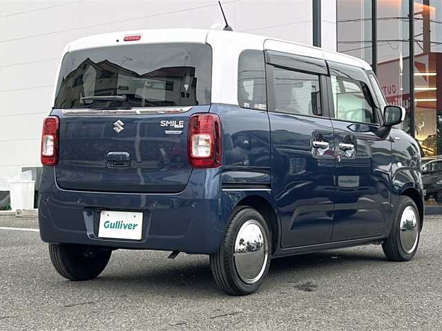 スズキ ワゴンＲ スマイル HYBRID S 大阪府 2022(令4)年 1.1万km インディゴブルーメタリック/ホワイト2トーン ワンオーナー　レーダーブレーキサポート　社外ナビ　バックカメラ　両側パワースライドドア　コーナーセンサー　前後ドラレコ　シートヒーター　アイドリングストップ　ＬＥＤオートライト　ＥＴＣ　スマートキー2個