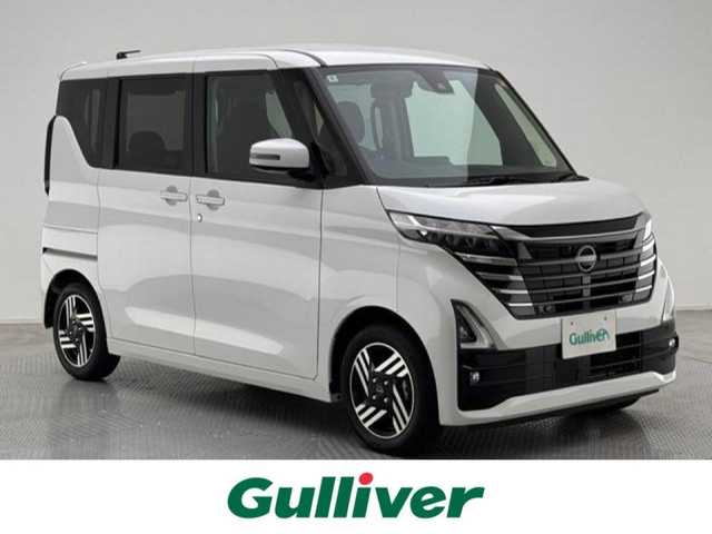 日産 ルークス ハイウェイスター X 兵庫県 2024(令6)年 0.3万km ホワイトパール エマージェンシーブレーキ/社外メモリーナビ＆ワンセグTV/（CD＆SD＆BT）/アラウンドビューモニター/ETC/オートライト/LEDライト/LEDフォグ/純正14inアルミホイール/片側パワースライドドア/ヘッドライトレベライザー/アイドリングストップ/コーナーセンサー/サーキュレーター/スマートキー/プッシュスタート/W＆サイドカーテンエアバック