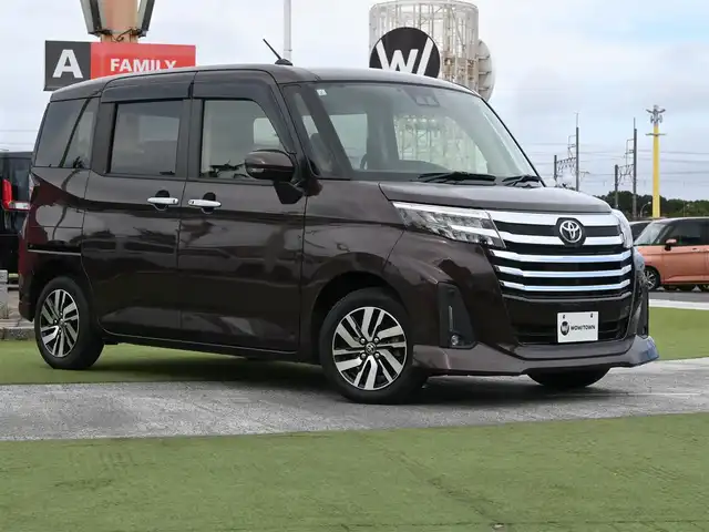 トヨタ ルーミー カスタムG 千葉県 2020(令2)年 4万km プラムブラウンパールクリスタルシャイン 165/65R14/スマートアシストIII/両側パワースライドドア/9インチ純正SDナビ/地デジTV/【DVD/CD再生機能　Bluetooth接続】/パノラマモニター/ドライブレコーダー（前後撮影）/革巻きステアリング/ステアリングスイッチ/ETC（2.0）/LEDヘッドライト/フォグライト/ウインカーミラー/コーナーセンサー/純正14インチアルミホイル/キーフリーシステム