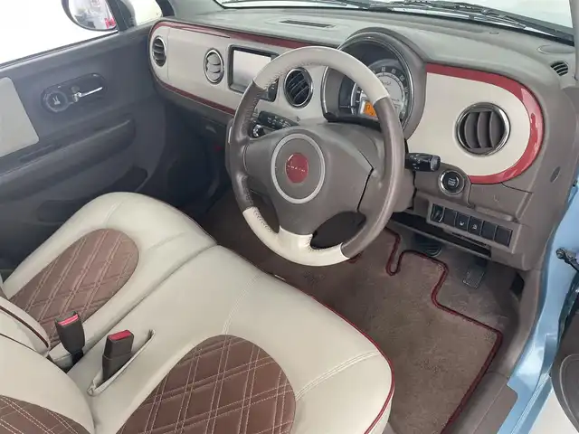 スズキ ラパン ショコラ X 滋賀県 2014(平26)年 8.3万km フィズブルーパールメタリック 純正7インチナビ/【Bluetooth/ワンセグTV】/HIDヘッドライト/D席シートヒーター/ビルトインETC/プッシュスタート/スマートキー