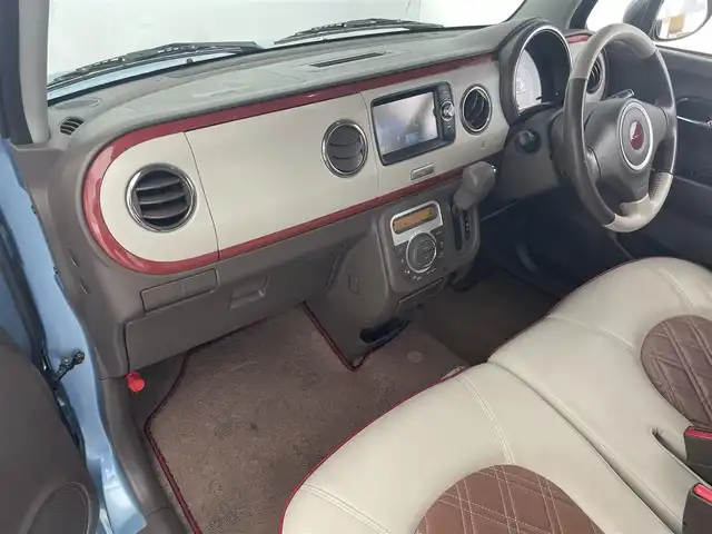 スズキ ラパン ショコラ X 滋賀県 2014(平26)年 8.3万km フィズブルーパールメタリック 純正7インチナビ/【Bluetooth/ワンセグTV】/HIDヘッドライト/D席シートヒーター/ビルトインETC/プッシュスタート/スマートキー