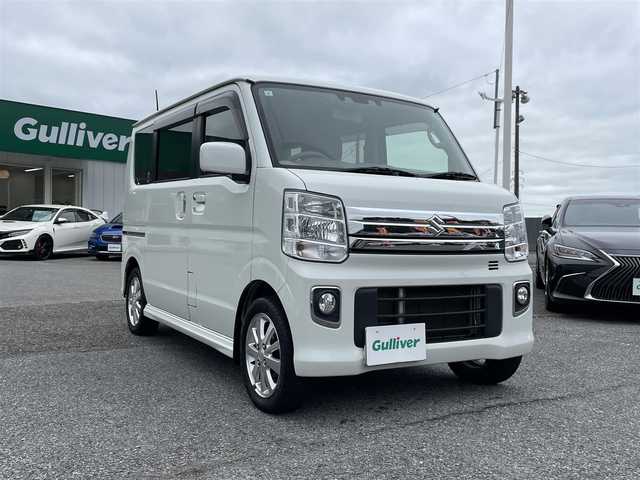 スズキ エブリィ ワゴン PZターボ 千葉県 2021(令3)年 6.8万km パールホワイト ワンオーナー/衝突軽減ブレーキ/車線逸脱警報/スマートキー/左後パワースライドドア/キセノンヘッドライト/コーナーセンサー/純正14インチアルミホイール/フォグランプ/ドアバイザー/新車時保証書＆取扱説明書