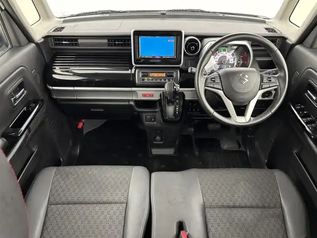 スズキ スペーシア カスタム HYBRID XS ターボ 福岡県 2019(平31)年 5万km ピュアホワイトP 社外ナビ　/両側電動スライドドア　/衝突軽減システム　/バックカメラ　/クルーズコントロール　/シートベンチレーション　/コーナーセンサー　/盗難防止装置　/アイドリングストップ　/レーンアシスト　/ＥＴＣ　/横滑り防止