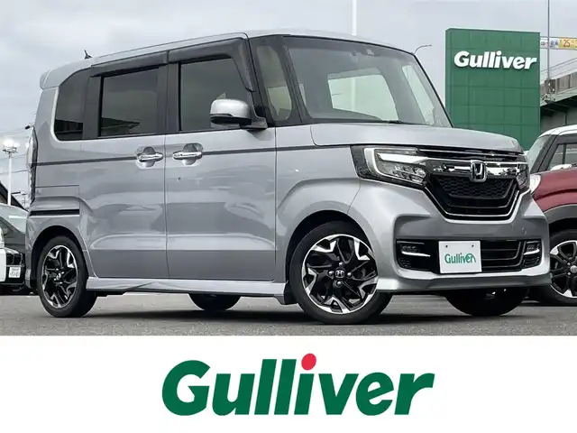 ホンダ Ｎ ＢＯＸ カスタム G L ターボ ホンダセンシング 愛知県 2017(平29)年 7.6万km ルナシルバーM ＳＤナビ/ＤＴＶ/ＣＤ／ＤＶＤ/ＢＴ/ＵＳＢ/Ｂカメラ/ＥＴＣ/両側パワースライドドア/ホンダセンシング/ステアリングスイッチ/純正１５インチＡＷ/クリアランスソナー/ハーフレザー/プッシュスタート/純正フロアマット