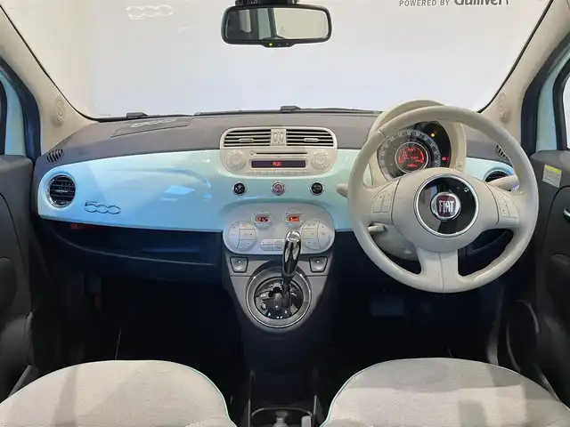 フィアット ５００ メンティーナ 福岡県 2014(平26)年 1.5万km Ｌグリーン ２００台限定特別仕様車　/半革　/ガラスルーフ　/前後ドライブレコーダー　/ＭＴモード付ＡＴ /純正15インチAW