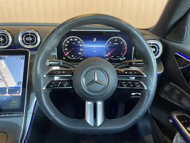 メルセデス・ベンツ Ｍ・ベンツ Ｃ２２０ｄ アバンギャルド　AMGライン 愛知県 2023(令5)年 1.5万km グレーＭ パノラミックスライディングルーフ/黒革/HUD/ナビ/TV/Bluetooth/360カメラ/シートヒーター/デジタルインナーミラー/アンビエントライト/レーダーセーフティ/ACC/LKA/BSM/アダプティブLED/パドルシフト