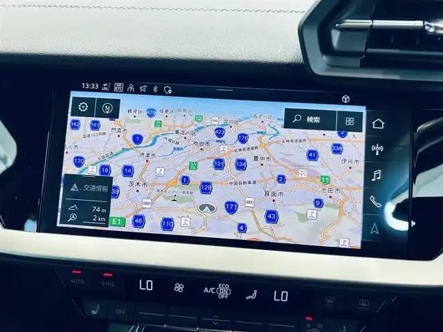 アウディ Ａ３ SB 30TFSI Sライン 大阪府 2022(令4)年 3.7万km ミトスブラックメタリック ブラックスタイリングP/ラグジュアリーP/ワンオーナー/ナビP/バーチャルコックピット/黒革/シートヒーター/純正ナビ/TV/バックカメラ/純正18インチAW/マトリクスLED/サイドアシスト/ACC
