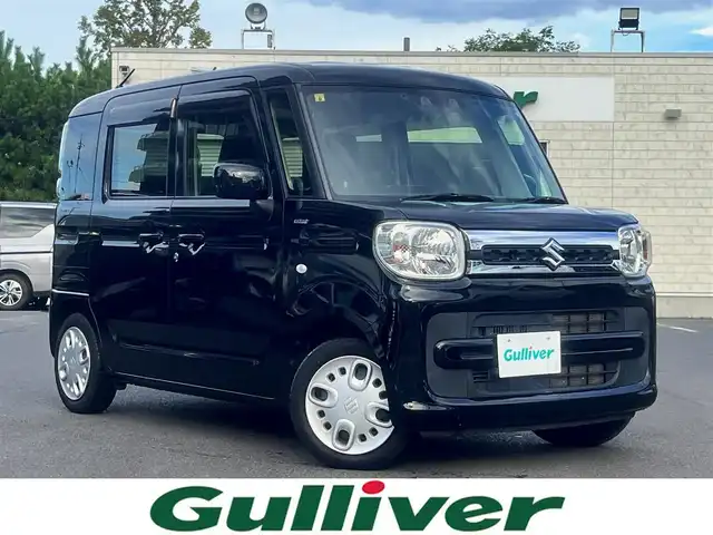 スズキ スペーシア HYBRID X 島根県 2020(令2)年 5.3万km ブルーイッシュブラックパール3 純正８型メモリナビ・フルセグＴＶ　/DVD再生・Bluetooth接続　/バックカメラ　/前方ドライブレコーダー/ビルトインＥＴＣ　/両側パワースライドドア/運転席シートヒーター/リアサーキュレーター　/リアコーナーセンサー　/衝突被害軽減ブレーキ　/レーンアシスト　/スマートキー　/プッシュスタート/純正LEDヘッドライト/純正フロアマット