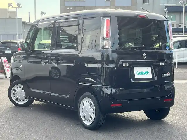 スズキ スペーシア HYBRID X 島根県 2020(令2)年 5.3万km ブルーイッシュブラックパール3 純正８型メモリナビ・フルセグＴＶ　/DVD再生・Bluetooth接続　/バックカメラ　/前方ドライブレコーダー/ビルトインＥＴＣ　/両側パワースライドドア/運転席シートヒーター/リアサーキュレーター　/リアコーナーセンサー　/衝突被害軽減ブレーキ　/レーンアシスト　/スマートキー　/プッシュスタート/純正LEDヘッドライト/純正フロアマット