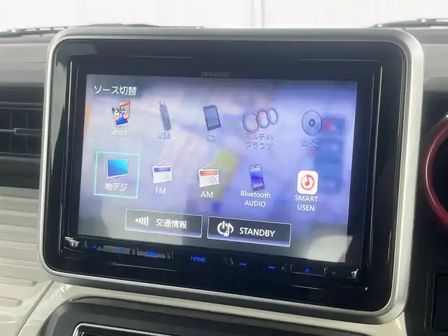 スズキ スペーシア HYBRID X 島根県 2020(令2)年 5.3万km ブルーイッシュブラックパール3 純正８型メモリナビ・フルセグＴＶ　/DVD再生・Bluetooth接続　/バックカメラ　/前方ドライブレコーダー/ビルトインＥＴＣ　/両側パワースライドドア/運転席シートヒーター/リアサーキュレーター　/リアコーナーセンサー　/衝突被害軽減ブレーキ　/レーンアシスト　/スマートキー　/プッシュスタート/純正LEDヘッドライト/純正フロアマット
