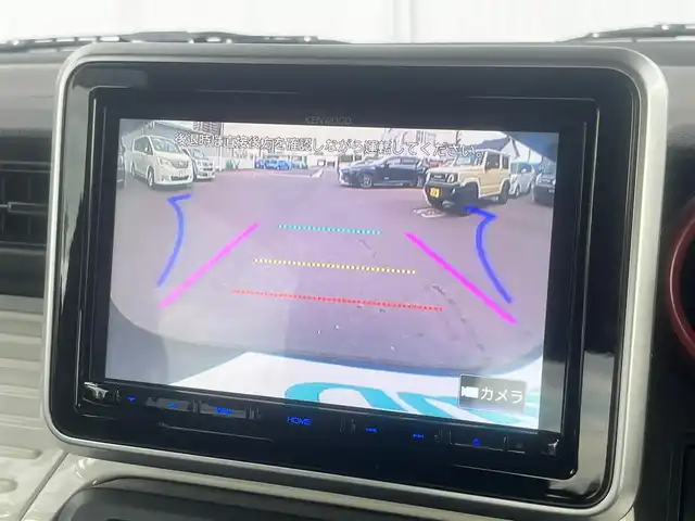 スズキ スペーシア HYBRID X 島根県 2020(令2)年 5.3万km ブルーイッシュブラックパール3 純正８型メモリナビ・フルセグＴＶ　/DVD再生・Bluetooth接続　/バックカメラ　/前方ドライブレコーダー/ビルトインＥＴＣ　/両側パワースライドドア/運転席シートヒーター/リアサーキュレーター　/リアコーナーセンサー　/衝突被害軽減ブレーキ　/レーンアシスト　/スマートキー　/プッシュスタート/純正LEDヘッドライト/純正フロアマット