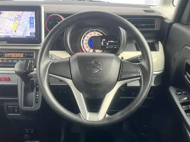 スズキ スペーシア HYBRID X 島根県 2020(令2)年 5.3万km ブルーイッシュブラックパール3 純正８型メモリナビ・フルセグＴＶ　/DVD再生・Bluetooth接続　/バックカメラ　/前方ドライブレコーダー/ビルトインＥＴＣ　/両側パワースライドドア/運転席シートヒーター/リアサーキュレーター　/リアコーナーセンサー　/衝突被害軽減ブレーキ　/レーンアシスト　/スマートキー　/プッシュスタート/純正LEDヘッドライト/純正フロアマット