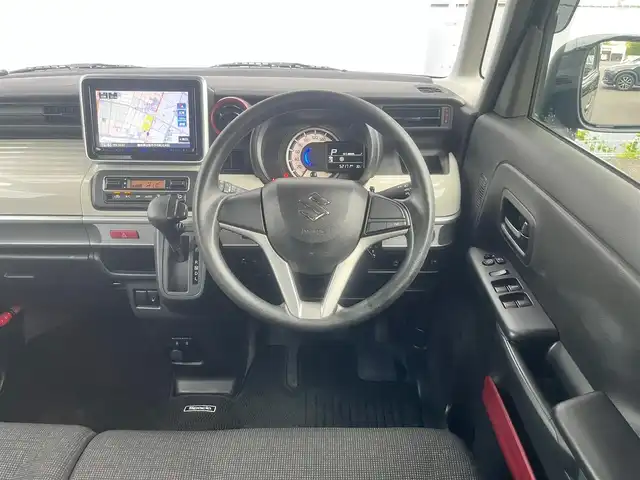 スズキ スペーシア HYBRID X 島根県 2020(令2)年 5.3万km ブルーイッシュブラックパール3 純正８型メモリナビ・フルセグＴＶ　/DVD再生・Bluetooth接続　/バックカメラ　/前方ドライブレコーダー/ビルトインＥＴＣ　/両側パワースライドドア/運転席シートヒーター/リアサーキュレーター　/リアコーナーセンサー　/衝突被害軽減ブレーキ　/レーンアシスト　/スマートキー　/プッシュスタート/純正LEDヘッドライト/純正フロアマット