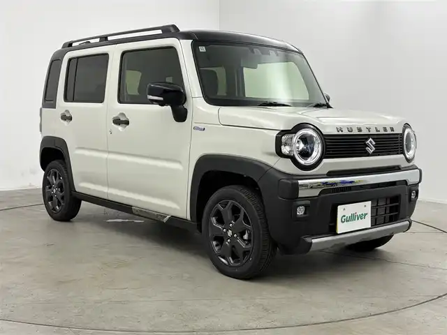 スズキ ハスラー タフワイルド 愛知県 2024(令6)年 0.1千km 白Ⅱ 届け出済み未使用車/スズキデュアルブレーキ/純正9インチメモリナビ/（フルセグTV/Bluetooth/USB入力）/全方位カメラ/本革ステアリングホイール/シートヒーター/デイライト/フォグランプ/純正15インチAW/純正LEDライト/ルーフレール/スマートキー/プッシュスタート/オートライト