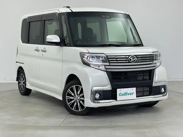 ダイハツ タント カスタム X トップED SA Ⅲ 新潟県 2017(平29)年 3.5万km パールホワイトⅢ 純正メモリナビ【NMZK-W67D】/　フルセグTV/Bluetooth/CD/DVD/USB/衝突被害軽減ブレーキ/レーンキープアシスト/片側パワースライドドア/ハーフレザーシート/D席シートヒーター/バックモニター/アイドリングストップ/LEDヘッドライト/オートマチックハイビーム/オートライト/ステアリングスイッチ