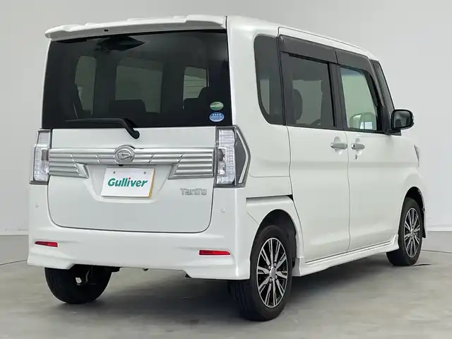 ダイハツ タント カスタム X トップED SA Ⅲ 新潟県 2017(平29)年 3.5万km パールホワイトⅢ 純正メモリナビ【NMZK-W67D】/　フルセグTV/Bluetooth/CD/DVD/USB/衝突被害軽減ブレーキ/レーンキープアシスト/片側パワースライドドア/ハーフレザーシート/D席シートヒーター/バックモニター/アイドリングストップ/LEDヘッドライト/オートマチックハイビーム/オートライト/ステアリングスイッチ