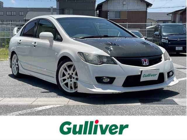ホンダ シビック タイプR 滋賀県 2007(平19)年 19.7万km チャンピオンシップホワイト Panasonicナビ/(フルセグ/CD/DVD/ipod/FM/AM)/6MT/ETC/HIDライト/社外フォグ/運転席RECAROシート/TEINサスペンション/カーボンボンネット/dpRacing ステアリング/柿本改マフラー/BLITZエアクリーナー