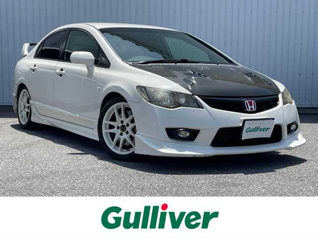 ホンダ シビック タイプR 滋賀県 2007(平19)年 19.7万km チャンピオンシップホワイト Panasonicナビ/(フルセグ/CD/DVD/ipod/FM/AM)/6MT/ETC/HIDライト/社外フォグ/運転席RECAROシート/TEINサスペンション/カーボンボンネット/dpRacing ステアリング/柿本改マフラー/BLITZエアクリーナー