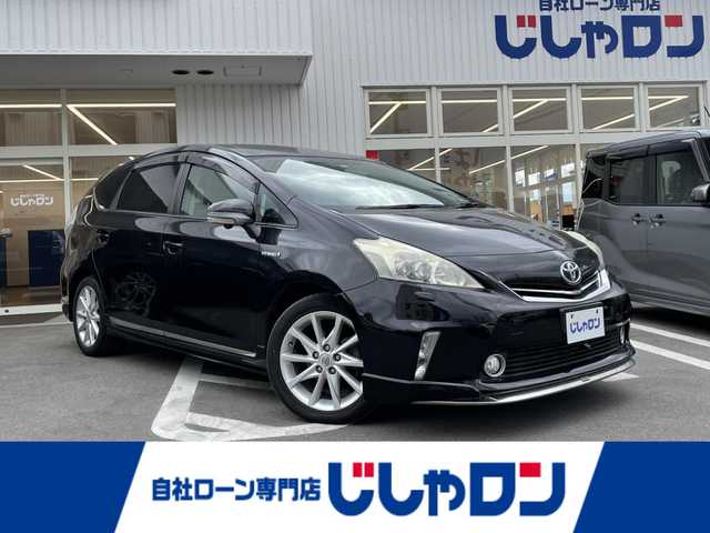 トヨタ プリウス α G ツーリングセレ スカイライトP 大阪府 2011(平23)年 9.4万km ブラック 7人乗り/ツインムーンルーフ/モデリスタエアロ/クルーズコントロール/ビルトインETC/LEDヘッドライト/スマートキー＆プッシュスタート/ステアリングスイッチ/オートライト/ヘッドライトウオッシャー/取説＆保証書/スペアスマートキー