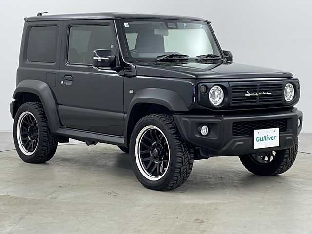 スズキ ジムニー シエラ JC 道央・札幌 2018(平30)年 6.3万km ブルーイッシュブラックパール3 ・4WD/・ワンオーナー/・寒冷地仕様/・社外ディスプレイオーディオ&BT&USB&AUX&HDMI/・衝突軽減ブレーキ/・レーンキープアシスト/・クルーズコントロール/・ステアリングスイッチ(非連動)/・ドアミラーヒーター/・RAYS18インチAWマッドタイヤ/・純正フロアマット/・前席シートヒーター/・ダウンヒルアシスト/・社外フロントグリル/・LEDヘッドライト/・LEDフォグランプ(切替式)/・プッシュスタート/・スマートキー