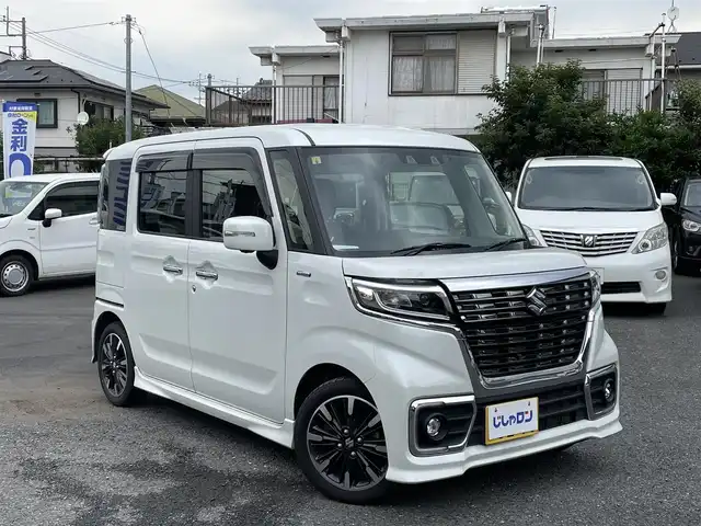 スズキ スペーシア カスタム HYBRID XS 埼玉県 2020(令2)年 11.8万km ピュアホワイトP (株)IDOMが運営する【じしゃロン川越店】の自社ローン専用車両になります。こちらは現金またはオートローンご利用時の価格です。自社ローンご希望の方は別途その旨お申付け下さい/純正ナビ　AVIC-RLS901II/フルセグ/Bluetooth/CD/DVD/AM/FM/全方位モニター/衝突軽減ブレーキ/レーンキープアシスト/レーダークルーズコントロール/ハーフレザー/シートヒーター/両側パワースライドドア/シートバックテーブル/LEDヘッドライト/フォグ/ウインカーミラー/純正１５インチアルミホイール/ハンドルカバー/ドアバイザー/純正フロアマット/前後ドライブレコーダー/コーナーセンサー/車両取扱説明書/保証書