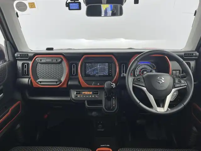 スズキ ハスラー HYBRID X ターボ 愛知県 2020(令2)年 3.3万km バーミリオンオレンジ/ガンメタリック2トーン 前後ドラレコ/ETC/社外ナビ/バックモニター/前席シートヒーター/アダプティブクルーズコントロール/デュアルカメラブレーキサポート/車線逸脱警報/車線逸脱抑制/ハイビームアシスト/コーナーセンサー/誤発進抑制機能/純正15インチAW/LEDヘッドランプ