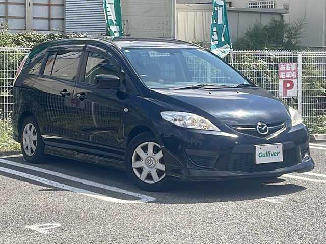 マツダ プレマシー 20CS スマートエディション 兵庫県 2010(平22)年 5万km ブリリアントブラック ワンオーナー/純正SDナビ/CD/DVD/フルセグTV/Bluetooth/ETC/両側パワースライドドア/カードキー/純正フロアマット/ドアバイザー/スペアキー1枚