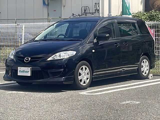 マツダ プレマシー 20CS スマートエディション 兵庫県 2010(平22)年 5万km ブリリアントブラック ワンオーナー/純正SDナビ/CD/DVD/フルセグTV/Bluetooth/ETC/両側パワースライドドア/カードキー/純正フロアマット/ドアバイザー/スペアキー1枚