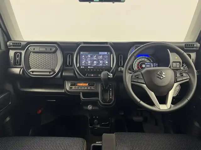 スズキ ハスラー Jスタイル ターボ 愛知県 2021(令3)年 0.6万km デニムブルー ガンメタリック 2トーン スズキデュアルブレーキサポート/純正9インチメモリーナビ/・Bluetooth/・フルセグ/・Applecarplay/レーダークルーズコントロール/アラウンドビューモニター/革巻きステアリング/ステアリングリモコン/シートヒータ（前席）/ディライト/前後ドライブレコーダー/ETC/パドルシフト/ルーフレール