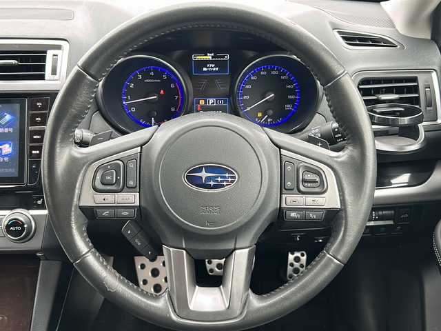 スバル アウトバック リミテッド 福島県 2015(平27)年 7.2万km ディープシーブルーパール 4WD アイサイト　バックＣ　Ｐセンサー　Ｐバックドア　Ｘ－ＭＯＤＥ　純正ナビ　フルセグ　ＢＴ　クルコン　ＥＴＣ　電子Ｐ　前席Ｐシート　Ｄ席シートメモリ　全席シートヒーター　スペアキー　純正ドアバイザー　