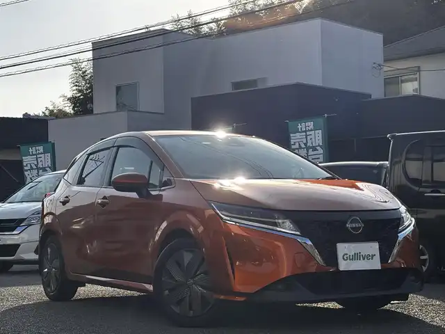 日産 ノート X 熊本県 2021(令3)年 5.3万km プレミアムコロナオレンジ 純正ナビ/【フルセグTV/Bluetooth/CD】/バックカメラ/エマージェンシブレーキ/車線逸脱警報/駐車支援/コーナーセンサー/オートハイビーム/オートLEDライト/フォグライト/ブレーキホールド/ETC/純正ドライブレコーダー/純正ドアバイザー/スマートキー