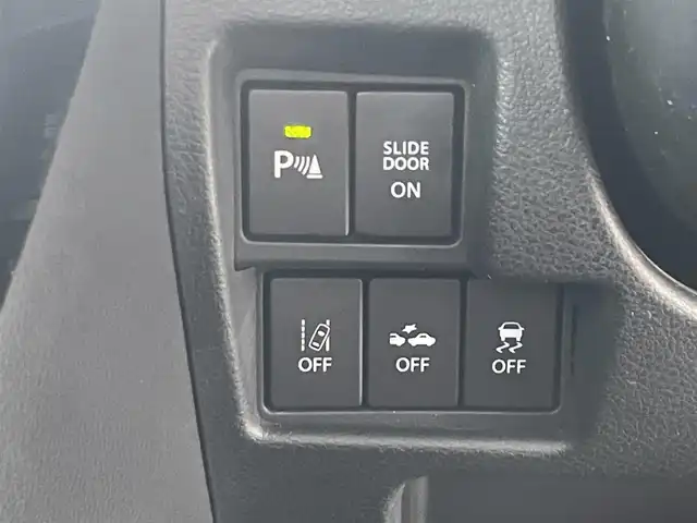 スズキ スペーシア カスタム HYBRID XS 愛知県 2019(令1)年 1.8万km ブルーイッシュブラックパール3 AIS検査実施4.5点　/KENWOOD8インチSDナビ　/フルセグ　/ビルトインETC /セーフティサポート　/前後誤発進抑制機能/プライバシーガラス　/UVカットガラス　　/ハイビームアシスト　/リアパーキングセンサー　/両側パワースライドドア　/スマートキー　/LEDヘッドランプ　/革巻ステアリング　/ハーフレザー　/シートヒーター　/パーソナルテーブル　/スペアキー　