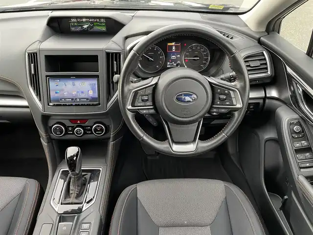 スバル インプレッサ ＸＶ 2．0i－L アイサイト 鳥取県 2019(平31)年 4.7万km クリスタルブラックシリカ ４WD/社外ナビ/フルセグ/DVD/CD/BT/バック/サイドカメラ/ETC/アイサイト/レーダークルーズ/レーンキープアシスト/LEDヘットライト/純正フォグランプ/電動パーキングブレーキ/純正17インチアルミホイール/リヤルーフスポイラー/荷室マット/パドルシフト/フロアマット