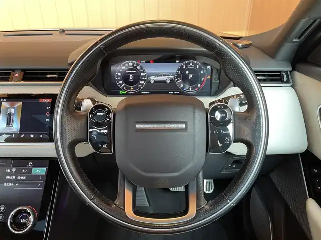 ランドローバー レンジローバーヴェラール Rダイナミック SE 380PS 愛知県 2017(平29)年 6.6万km 茶／グレー パノラミックスライディングルーフ /純正ナビ /AppleCarPlay /フルセグTV/360度カメラ /Meridian /クルーズコントロール/レーンキープ /ブラインドスポット/純正21インチAW /白半革 /シートヒーター /ステアリングヒーター /ETC/LEDヘッドライト/オートライト
