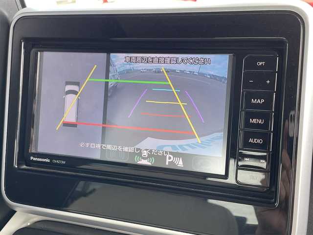 スズキ スペーシア HYBRID X 佐賀県 2018(平30)年 6.1万km フェニックスレッドパール 純正メモリナビ/・フルセグTV/CD/DVD/SD/Bluetooth/全方位モニター/ETC/ヘッドアップディスプレイ/両側パワースライドドア/D席シートヒーター/ISOFIX対応/後席サーキュレーター/後席用サイドサンシェード/ステアリングリモコン/純正フロアマット/新車保証書/取扱説明書/スペアキー１本/車線逸脱警報機能/衝突被害軽減ブレーキ/パーキングセンサー