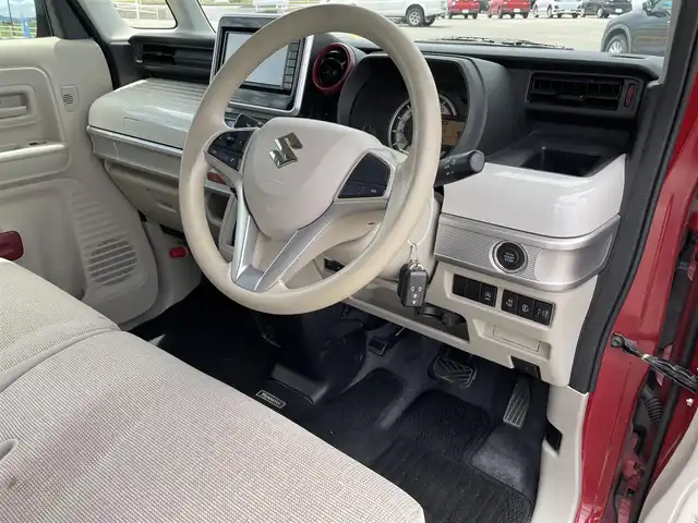 スズキ スペーシア HYBRID X 佐賀県 2018(平30)年 6.1万km フェニックスレッドパール 純正メモリナビ/・フルセグTV/CD/DVD/SD/Bluetooth/全方位モニター/ETC/ヘッドアップディスプレイ/両側パワースライドドア/D席シートヒーター/ISOFIX対応/後席サーキュレーター/後席用サイドサンシェード/ステアリングリモコン/純正フロアマット/新車保証書/取扱説明書/スペアキー１本/車線逸脱警報機能/衝突被害軽減ブレーキ/パーキングセンサー