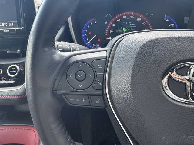 トヨタ カローラ スポーツ ハイブリッドG Z 滋賀県 2018(平30)年 5.3万km アティチュードブラックマイカ 純正9インチナビ/Bluetooth/CD/DVD/フルセグテレビ/OPハーフレザーシート/シートヒーター /ステアリングヒーター/トヨタセーフティーセンス/・プリクラッシュセーフティシステム/・レーントレーシングアシスト/・レーダークルーズコントロール/・オートマチックハイビーム/・ロードサインアシスト/ETC/寒冷地仕様/LEDヘッドライト/フォグランプ/ドアバイザー/プッシュスタート/スマートキー/スペアキー/純正フロアマット