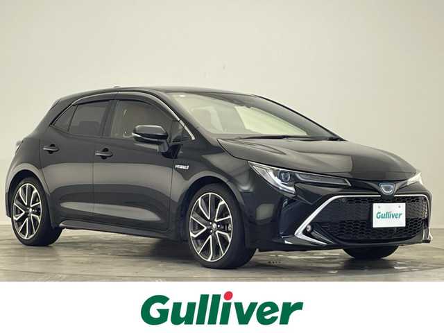 トヨタ カローラ スポーツ ハイブリッドG Z 滋賀県 2018(平30)年 5.3万km アティチュードブラックマイカ 純正9インチナビ/Bluetooth/CD/DVD/フルセグテレビ/OPハーフレザーシート/シートヒーター /ステアリングヒーター/トヨタセーフティーセンス/・プリクラッシュセーフティシステム/・レーントレーシングアシスト/・レーダークルーズコントロール/・オートマチックハイビーム/・ロードサインアシスト/ETC/寒冷地仕様/LEDヘッドライト/フォグランプ/ドアバイザー/プッシュスタート/スマートキー/スペアキー/純正フロアマット