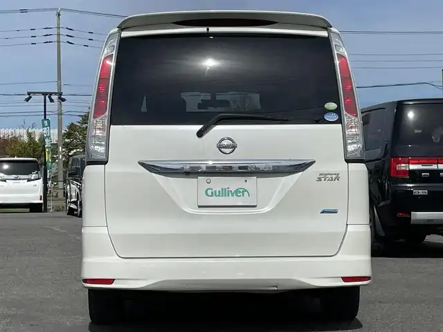 日産 セレナ ハイウェイスター 道央・札幌 2011(平23)年 11.7万km ブリリアントホワイトパール ４WD/社外HDDナビ/AM/FM/CD/DVD/SD/BT/フルセグ/クルーズコントロール/バックカメラ/ビルトインETC/アイドリングストップ/ECOMODE/両側パワースライドドア/社外フリップダウンモニター/革巻きステアリング/レーダー探知機/プッシュスタート/スマートキー/キセノンヘッドライト/オートライト/フォグランプ/電動格納ミラー/ウィンカーミラー/純正フロアマット/ドアバイザー