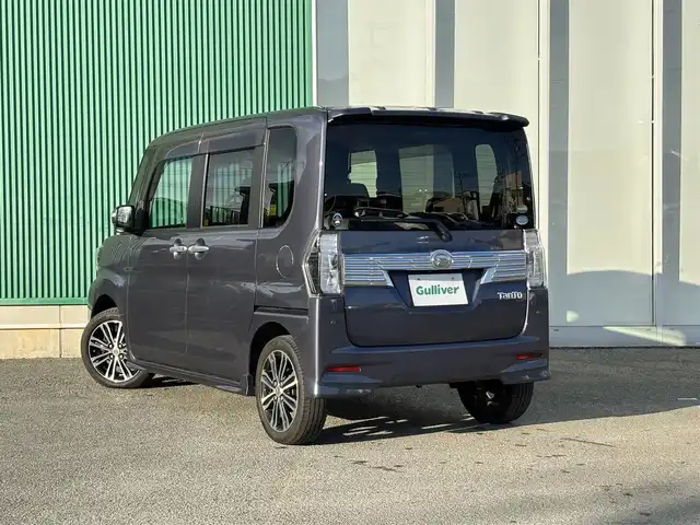 ダイハツ タント カスタム RS トップED SAⅡ 福岡県 2016(平28)年 5.5万km メテオライトグレーイリュージョナルP SDナビ(BT、フルセグTV、バックカメラ)/レーンキープアシスト/衝突被害軽減システム/LEDオートライト/両側電動スライドドア/ハーフレザーシート/横滑り防止/ETC/コーナーセンサー/スマートキー