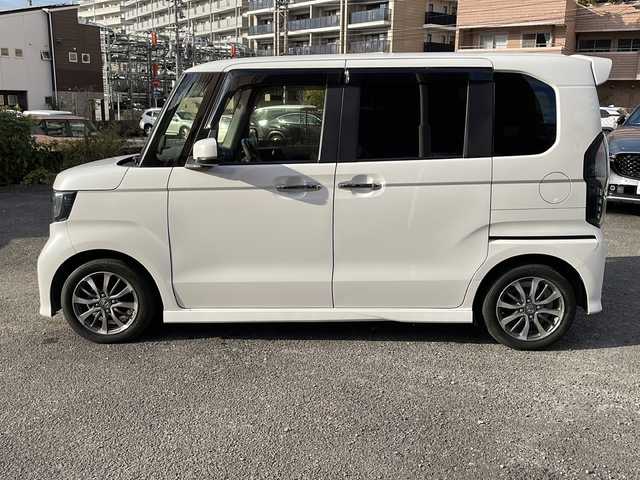 ホンダ Ｎ ＢＯＸ カスタム L 宮崎県 2021(令3)年 15.3万km プラチナホワイトパール 社外ＳＤナビ　(VXU-217NBi)/(ＢＴ/ＦＭ/ＡＭ/ＣＤ)　/両側パワースライド　/レーダークルーズコントロール　/ＥＴＣ　/レーンキープアシスト　/ドライブレコーダー前後/オートライト　/衝突被害軽減システム　/純正アルミホイール　/純正フロアマット