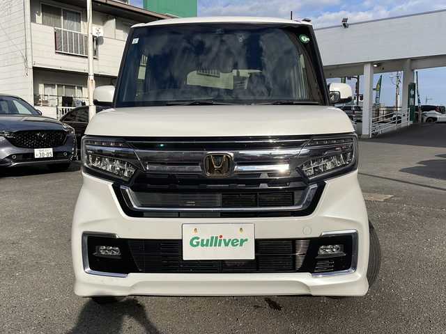 ホンダ Ｎ ＢＯＸ カスタム L 宮崎県 2021(令3)年 15.3万km プラチナホワイトパール 社外ＳＤナビ　(VXU-217NBi)/(ＢＴ/ＦＭ/ＡＭ/ＣＤ)　/両側パワースライド　/レーダークルーズコントロール　/ＥＴＣ　/レーンキープアシスト　/ドライブレコーダー前後/オートライト　/衝突被害軽減システム　/純正アルミホイール　/純正フロアマット