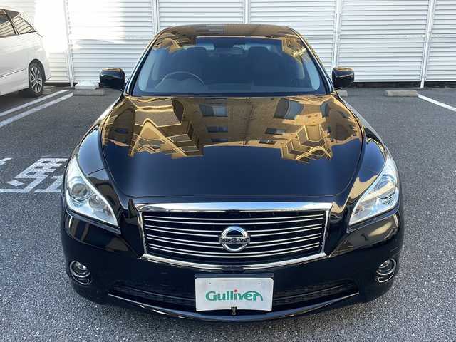 日産 フーガ 250VIP 広島県 2014(平26)年 10.5万km スーパーブラック /登録時走行距離/　　　　　　　104516キロ/純正ナビ/バックカメラ/地デジ/黒革シート/エアシート/クルーズコントロール/スペアキー×１/ビルトインETC/新車時整備手帳/　　【保証書】/取扱説明書/