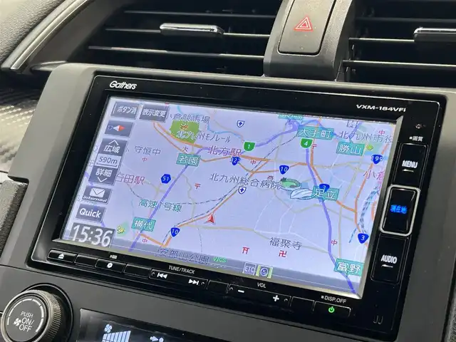 ホンダ シビック ハッチバック 福岡県 2018(平30)年 7.2万km 黒 車高調　/６ＭＴ　/アダクティブクルーズコントロール　/シートヒーター　/ナビ／フルセグ　/スマートキー　/シートヒーター　/ドラレコ　/ＥＴＣ